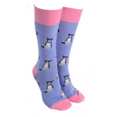 Bow Tie Cat Socks - Mauve